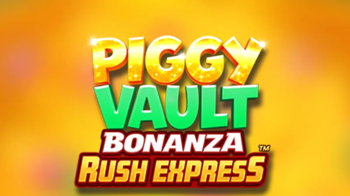 Piggy Vault Bonanza Rush Express slot game interface na may gintong tema